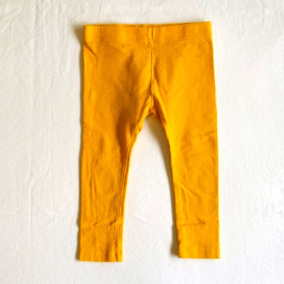 george yellow polka dot stretch cotton leggings 2T toddler girls - Picture 3 of 5